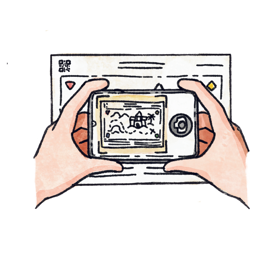 Foto der ausgemalten Lernlandkarte