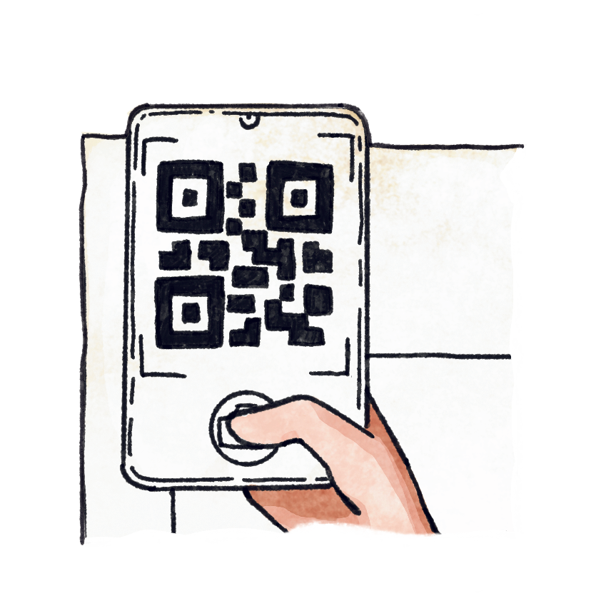 QR-Code auf Lernlandkarte scannen
